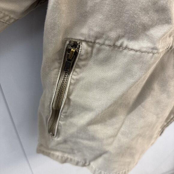 Eddie Bauer Field Chore Jacket Mens Large Tan Full-Zip Distressed (F31) - Picture 6 of 11